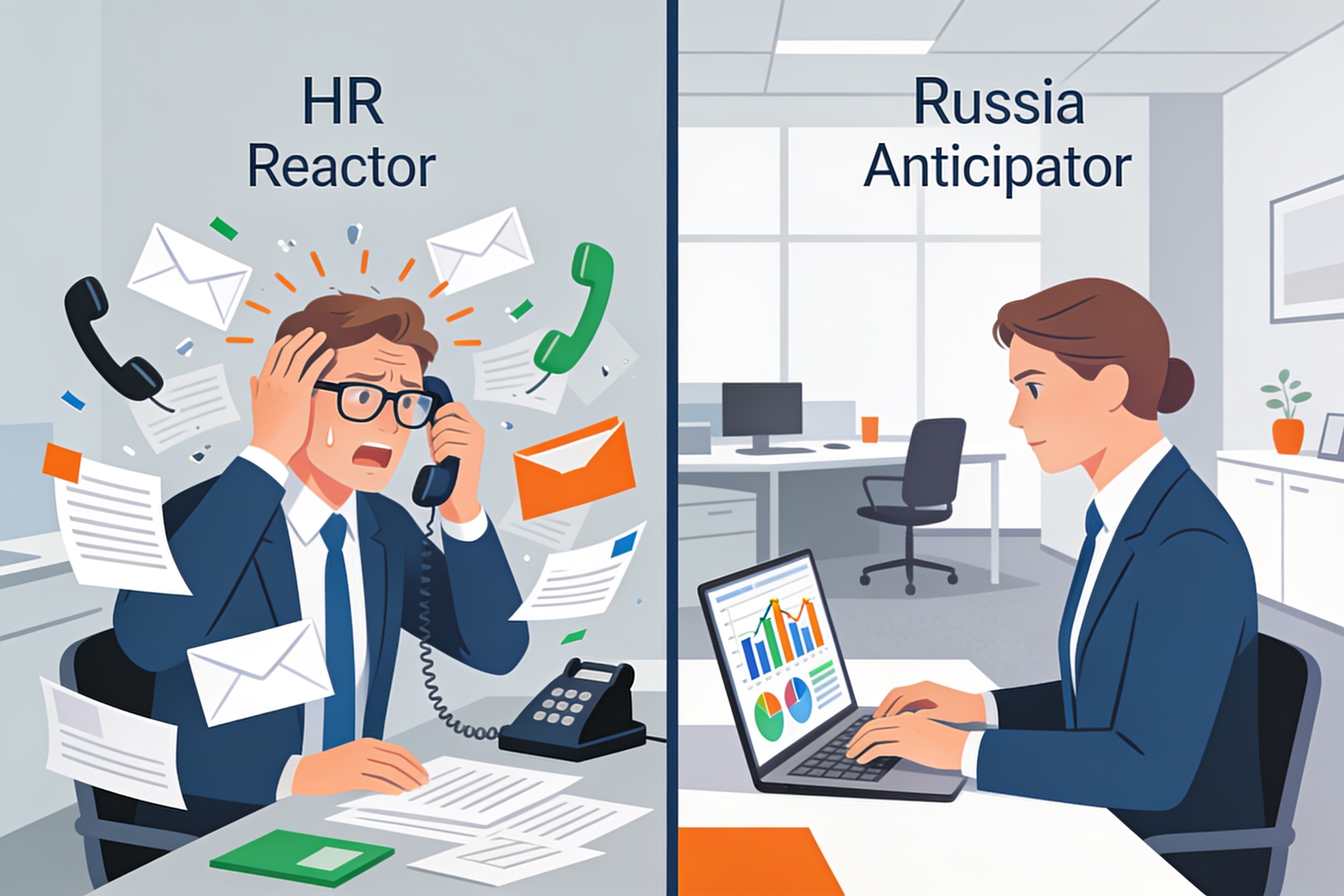Сравнение реактивного и проактивного подходов в работе HR-менеджера