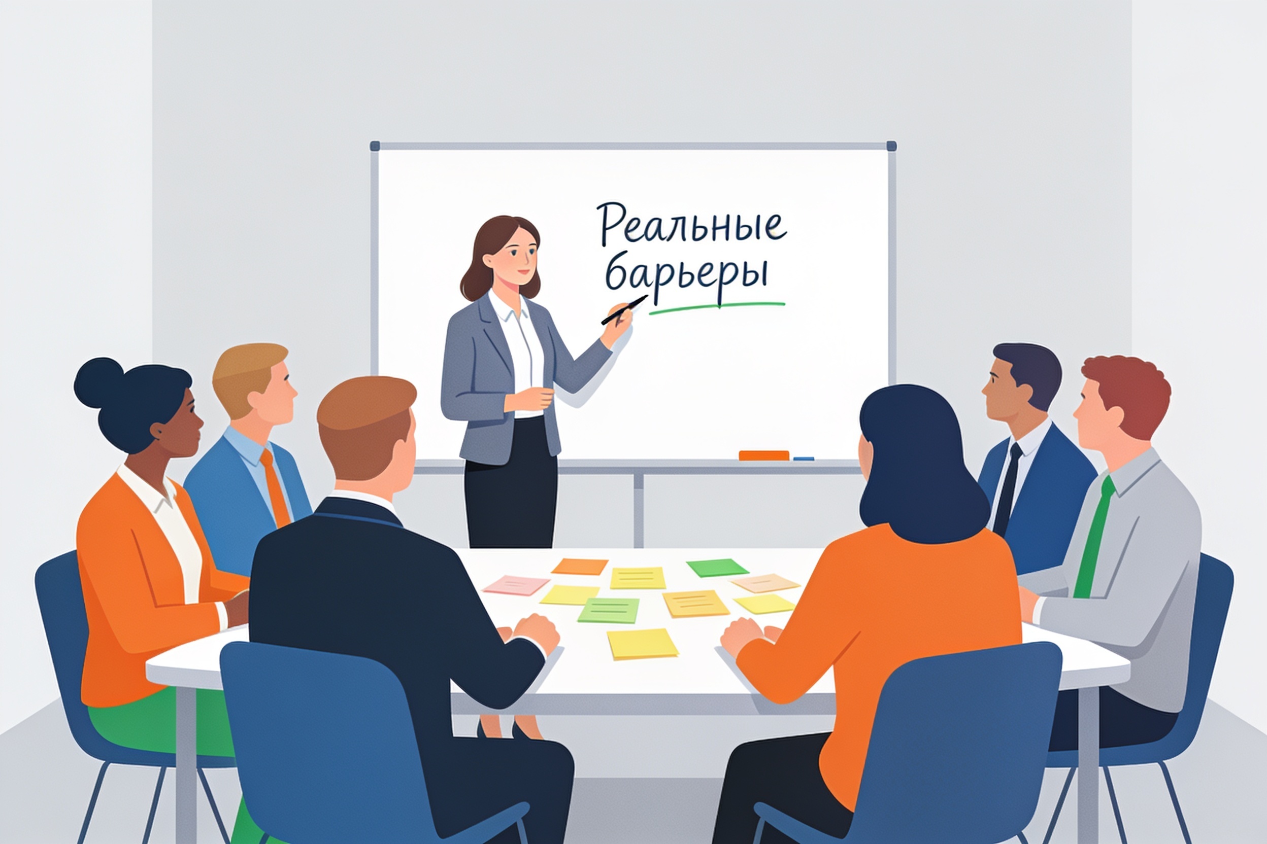 Фасилитатор помогает команде открыто обсудить скрытые проблемы