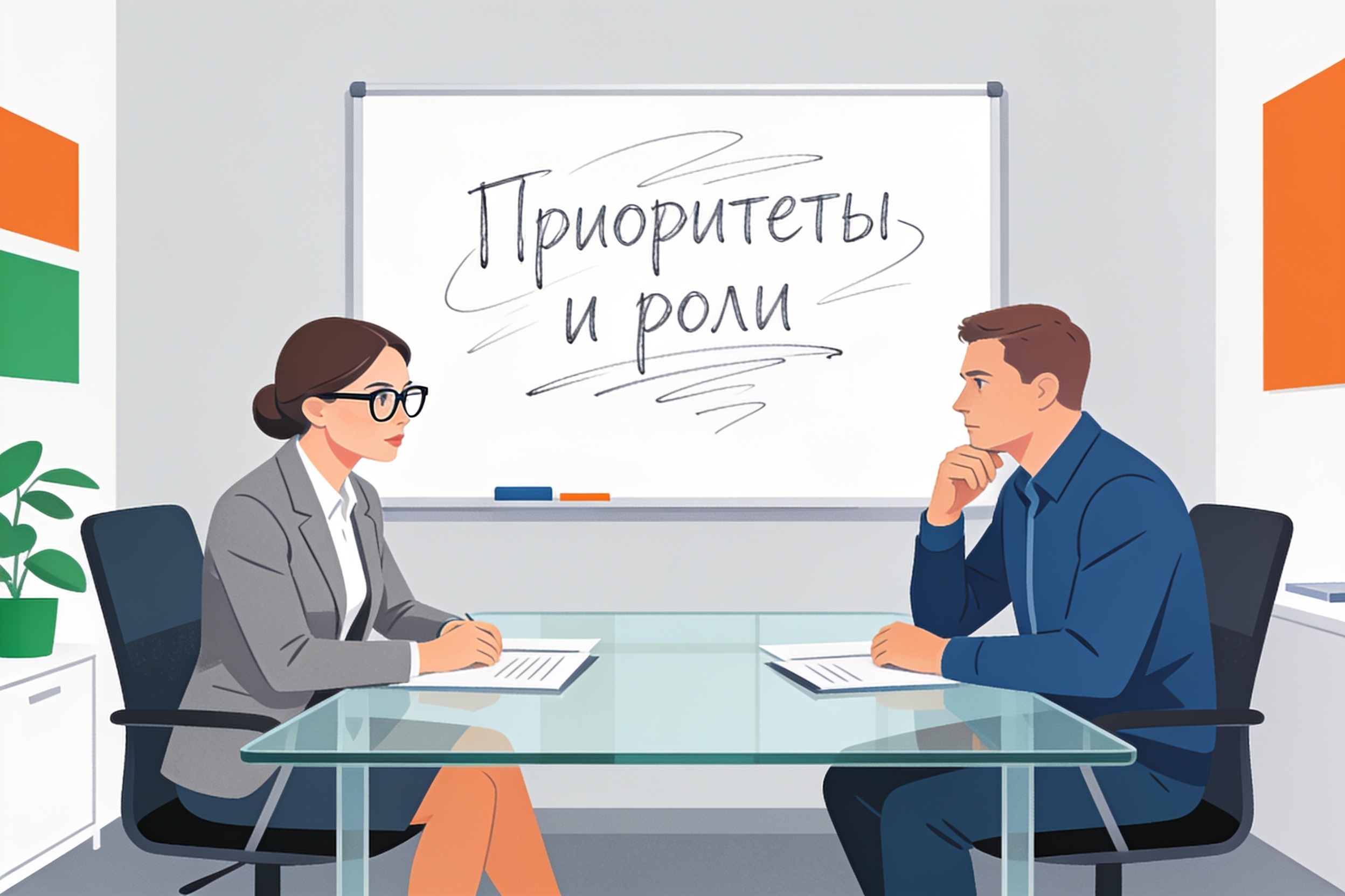 Руководитель проводит сложный разговор с сотрудником о его роли
