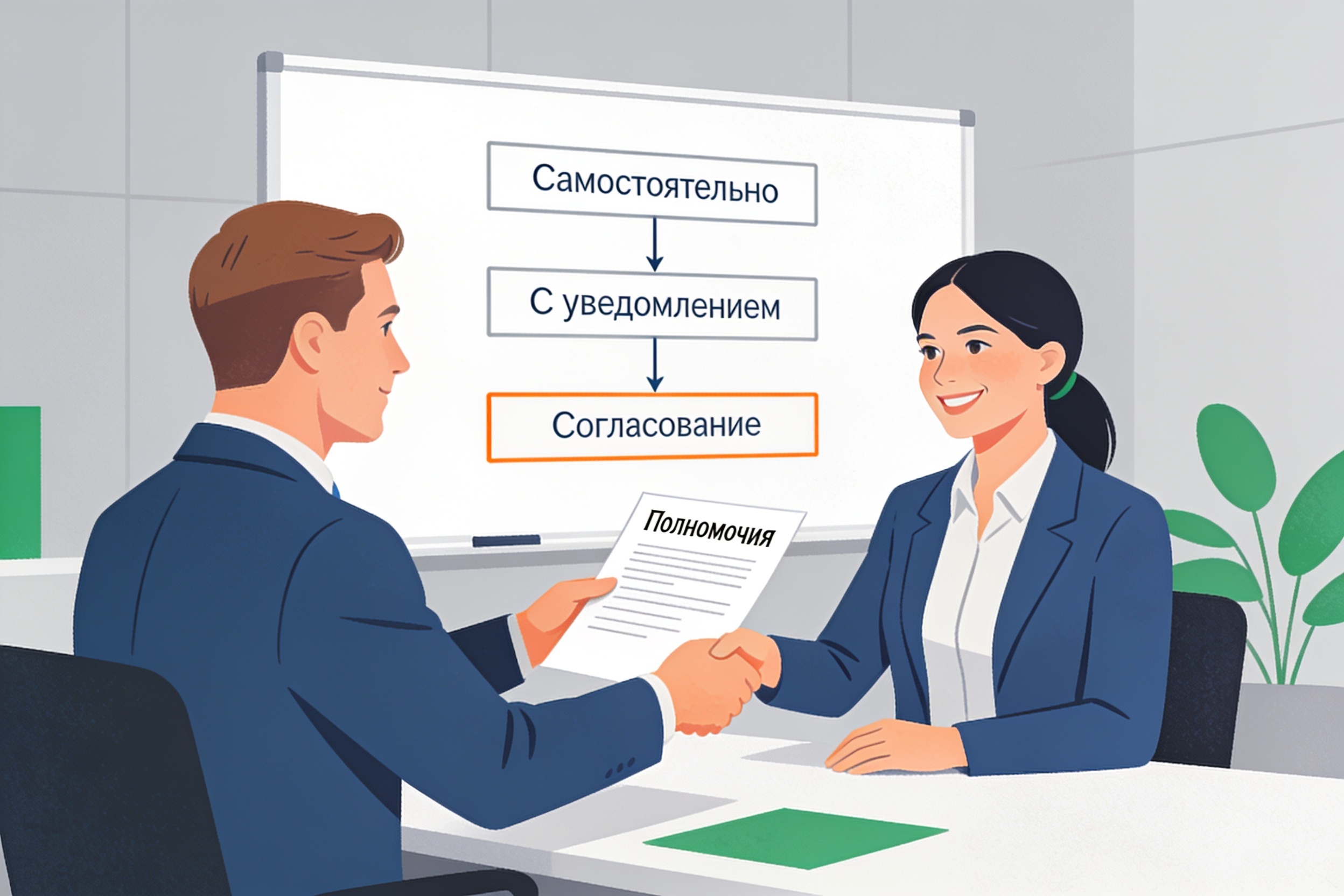 Руководитель делегирует сотруднице право на самостоятельную приоритизацию