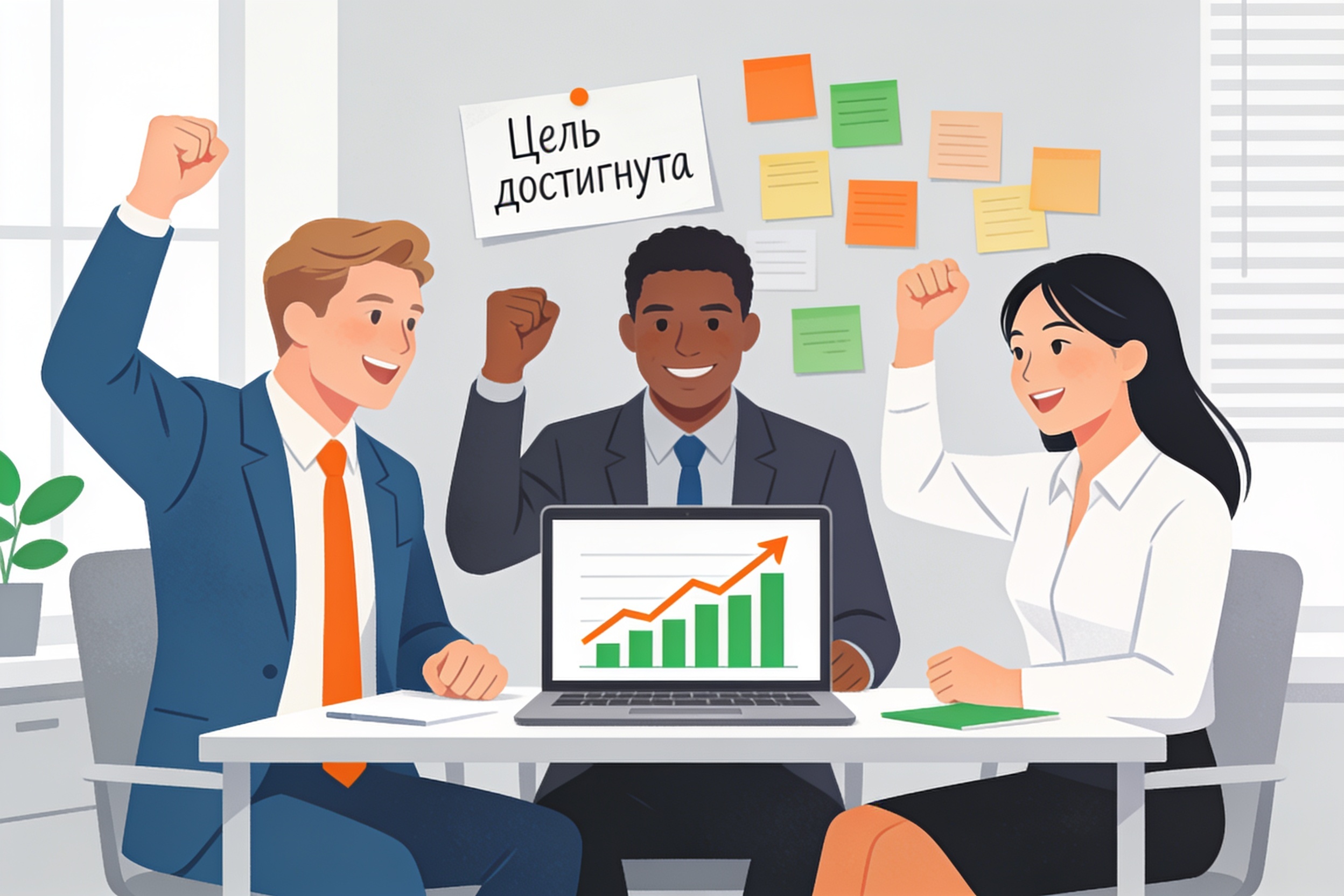 Команда отмечает успешное завершение проекта по развитию лидерских навыков