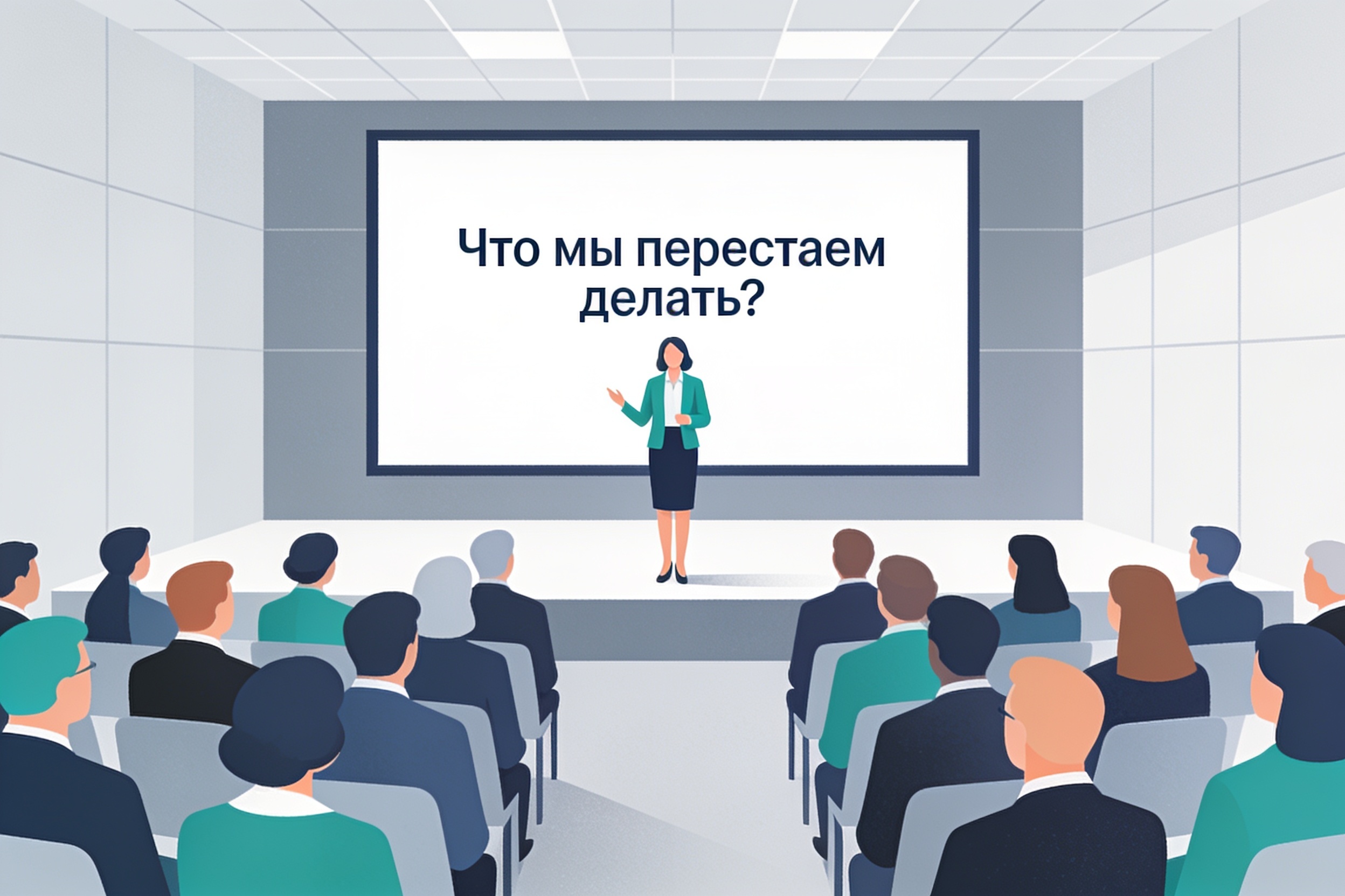 HR-директор проводит стратегическую сессию для руководителей