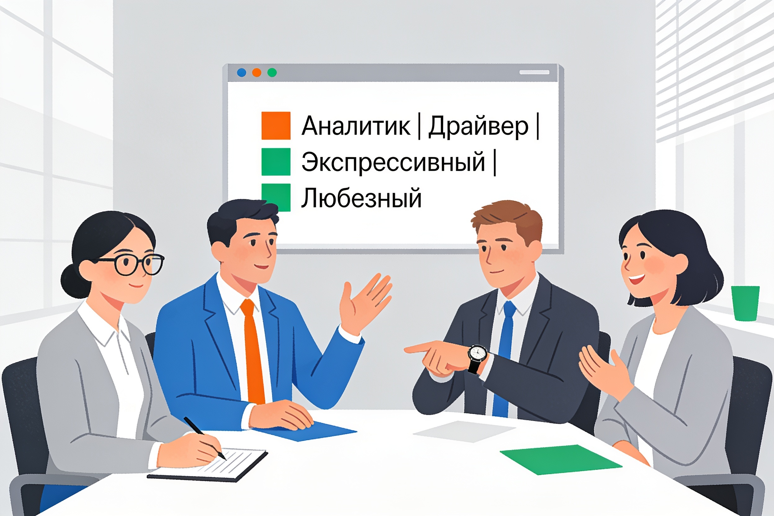 Тренинг по определению социальных стилей в офисе