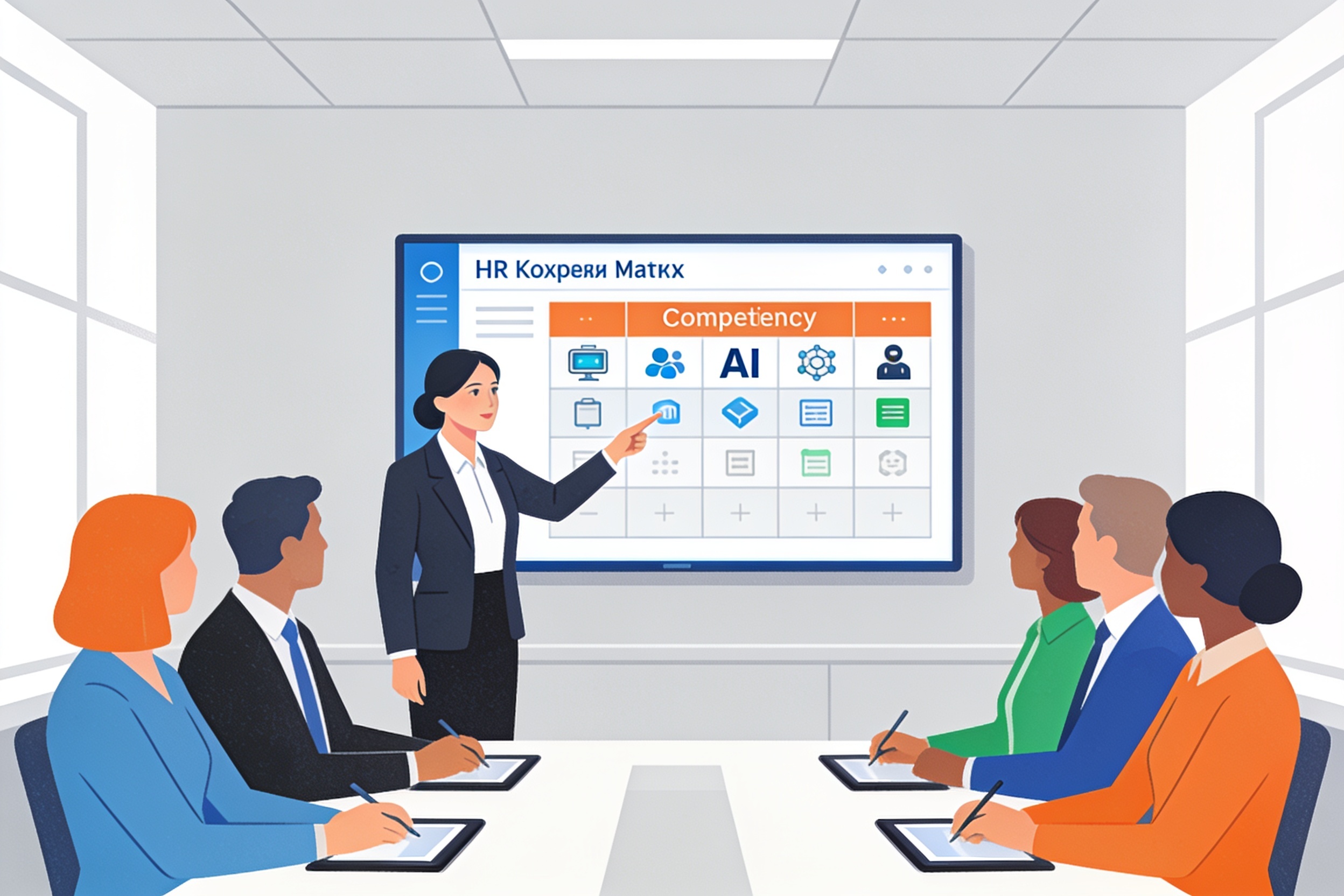 HR-директор демонстрирует модель компетенций для цифровой эпохи