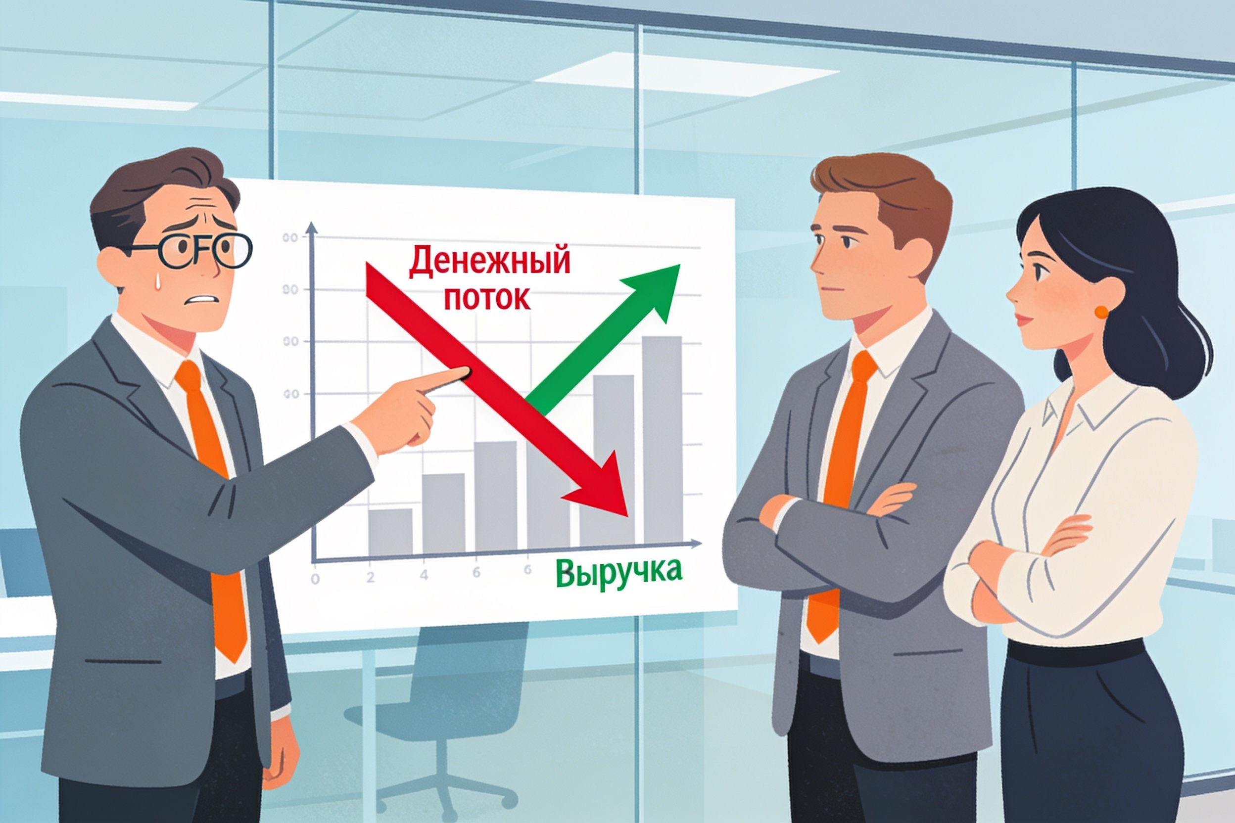 Инвестиции в ИИ: когда рост есть, а денег нет. Уроки Alphabet для бизнеса 1 Руководители обсуждают расхождение между ростом выручки и падением денежного потока