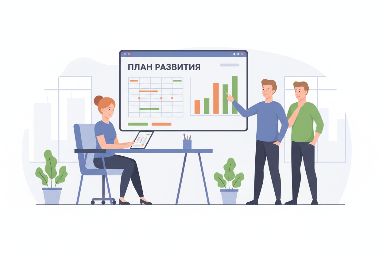 Навыки 2026: на что делать ставку российским компаниям 3 HR-специалист анализирует матрицу компетенций для планирования обучения