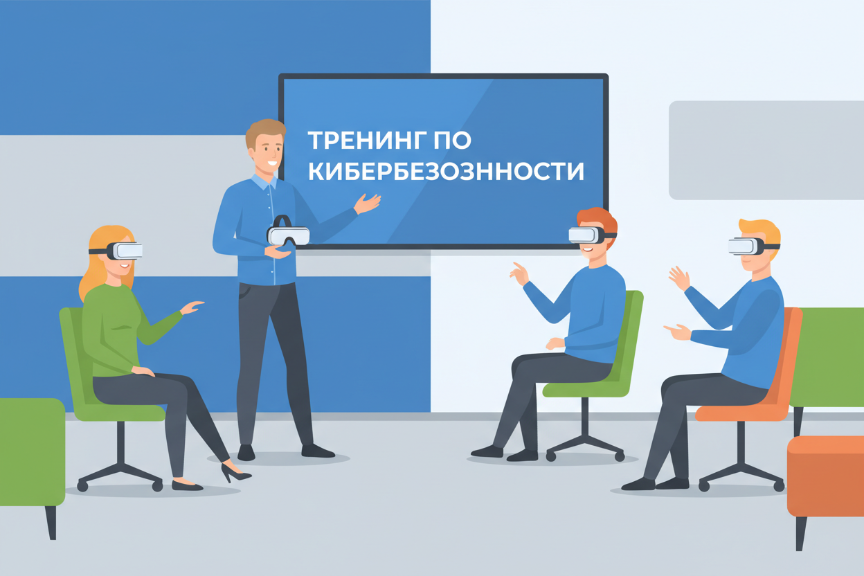 Сотрудники проходят VR-тренинг по кибербезопасности