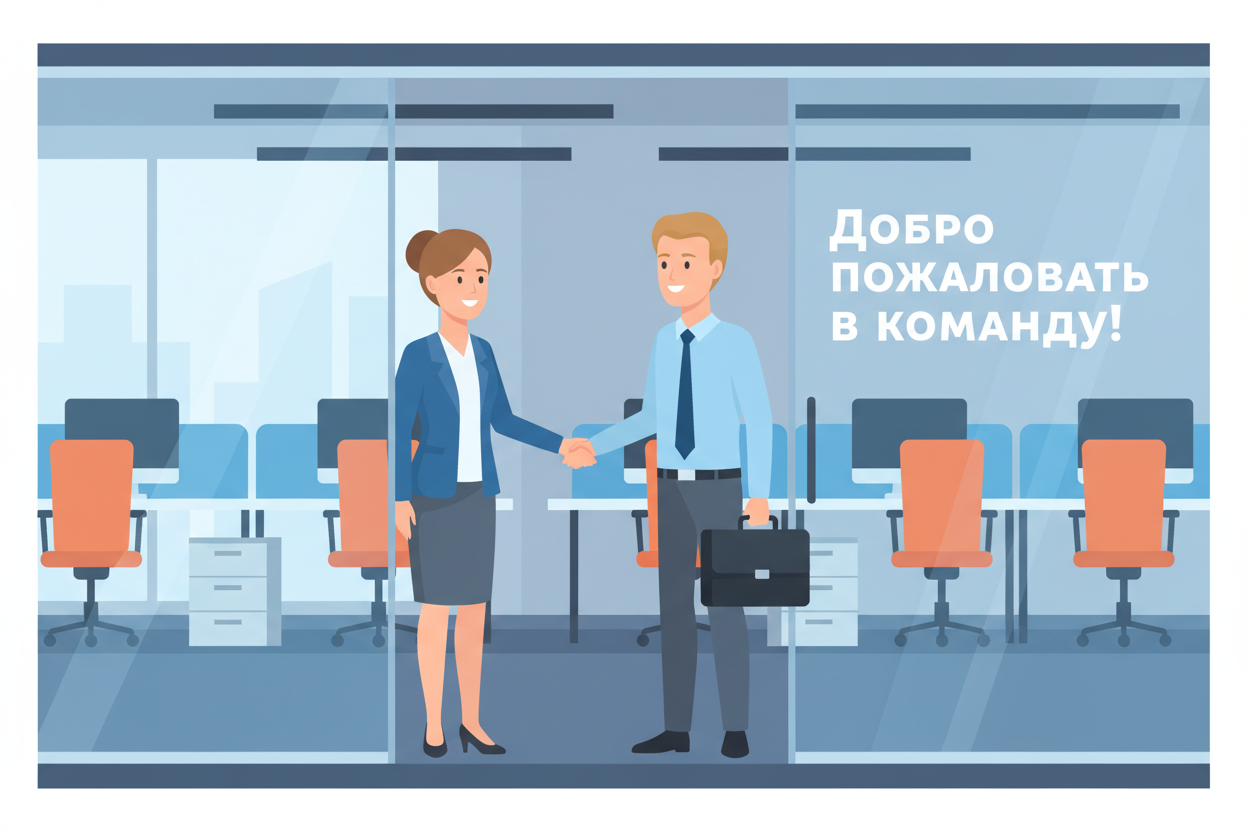 Иностранные сотрудники: инструкция по адаптации для HR 1 HR-менеджер встречает нового сотрудника в офисе