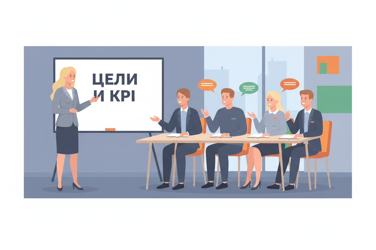 Стратегическая сессия: команда обсуждает прозрачные цели