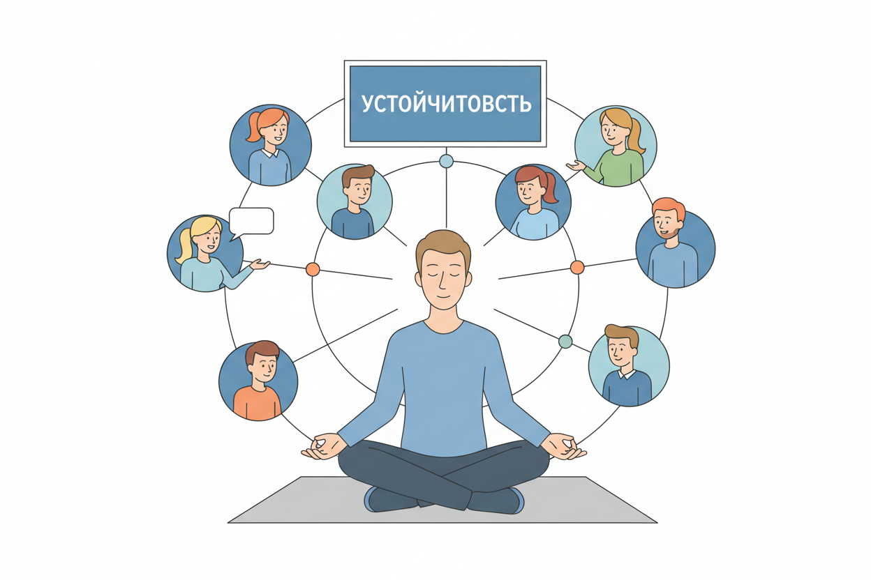 Руководитель практикует техники восстановления энергии
