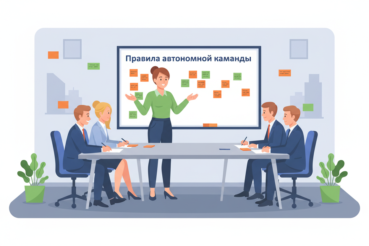 Фасилитационная сессия по выработке правил автономной работы команды