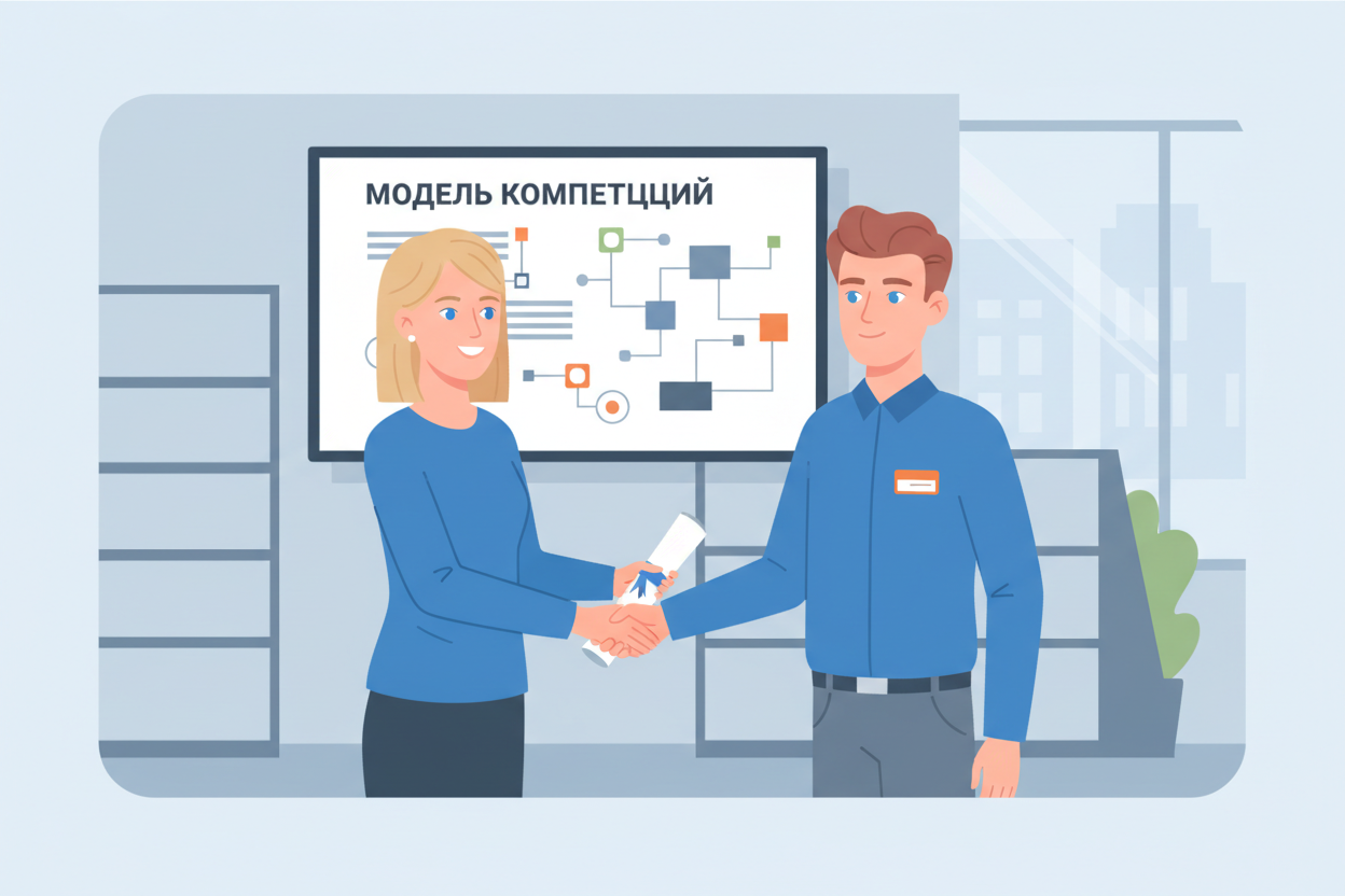 Как управлять компанией в хаосе: уроки кризисов, AI и глобальных ставок 1 Обучение линейного персонала в ритейле: сотрудник получает сертификат по модели компетенций