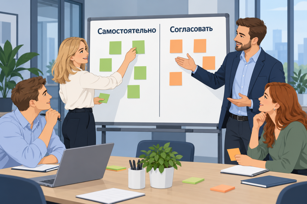Команда согласует границы самостоятельных решений
