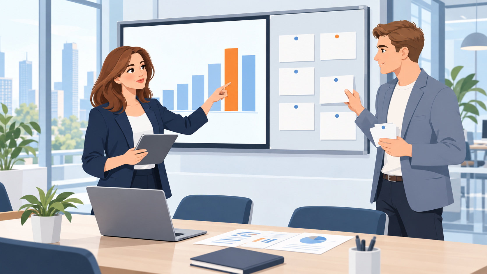 Руководитель и сотрудник сопоставляют KPI с реальным вкладом