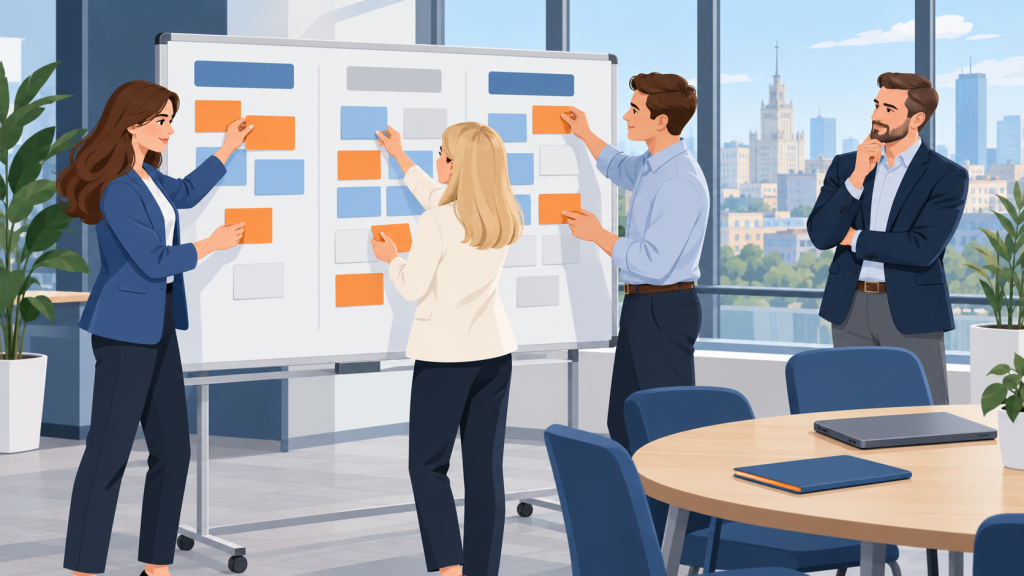Команда согласует задачи, полномочия и критерии результата