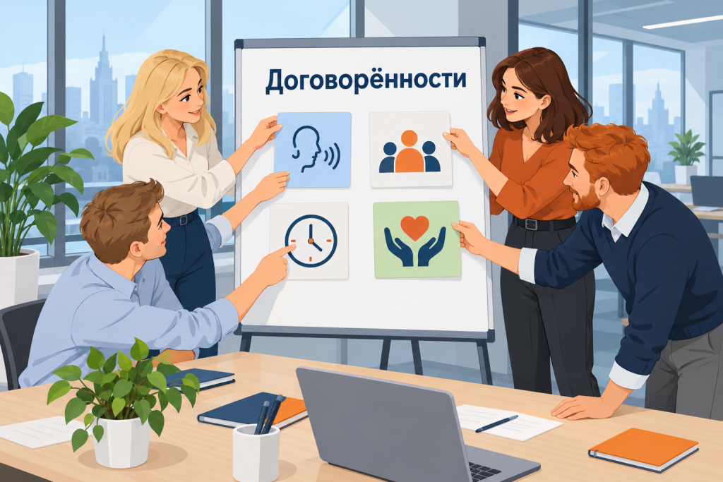 Как понять, что обучение руководителей меняет работу команды 1 Руководители согласуют общие правила управления командой